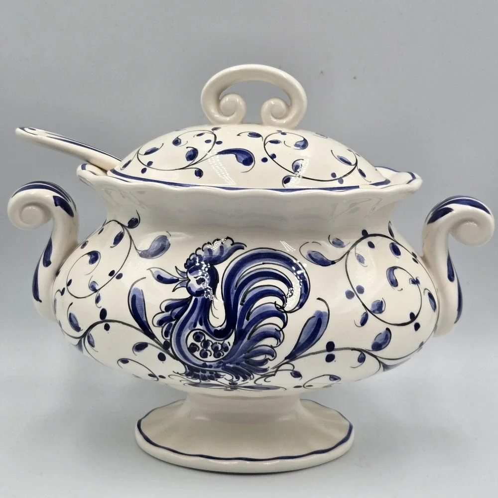 VTG Anfora Agueda Portugal Hand Painted Porcelain 10